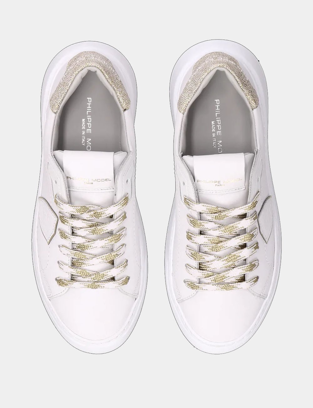 Sneakers Temple Tennis White Gold