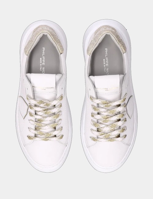 Sneakers Temple Tennis White Gold