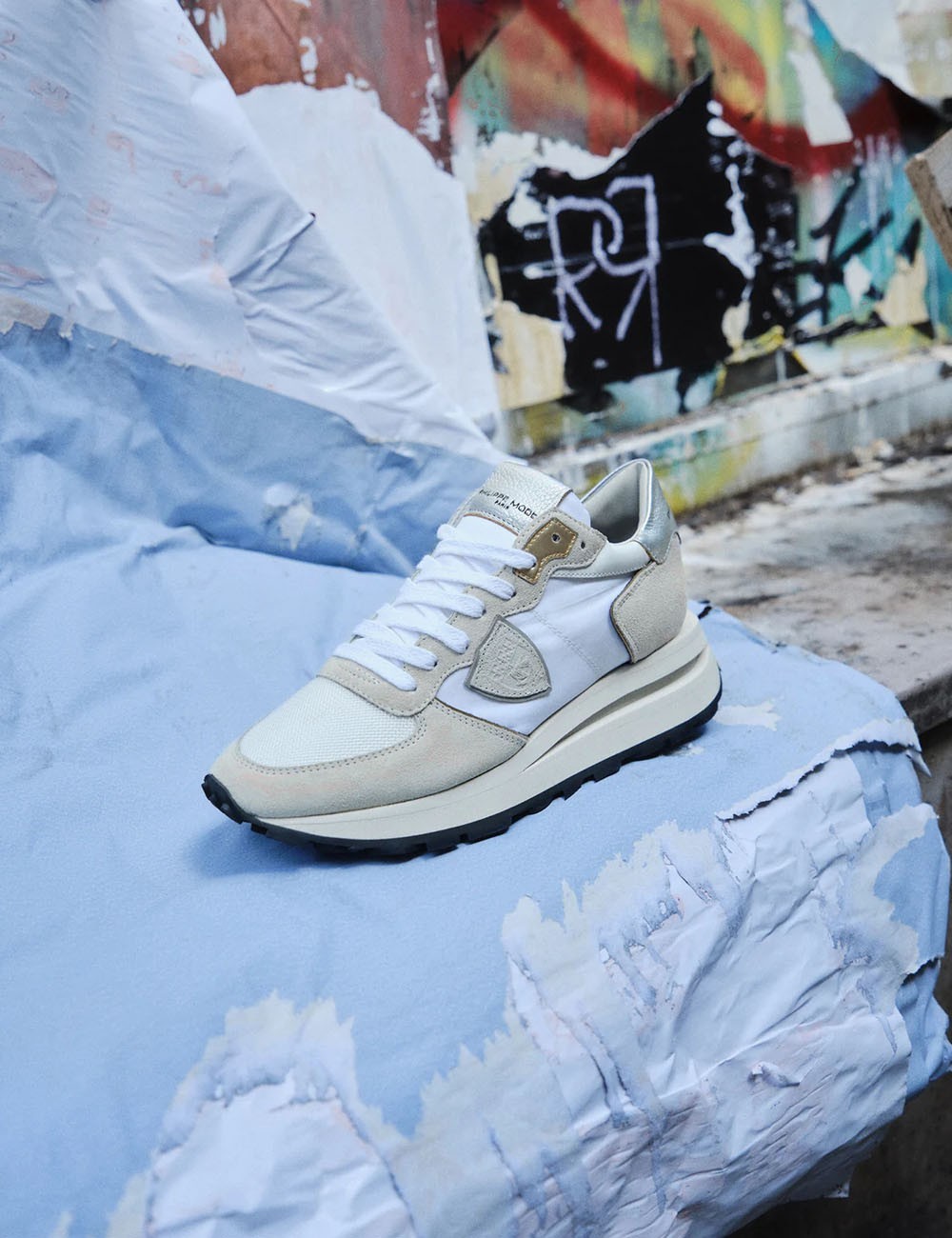 Sneakers Tropez Haute White Silver