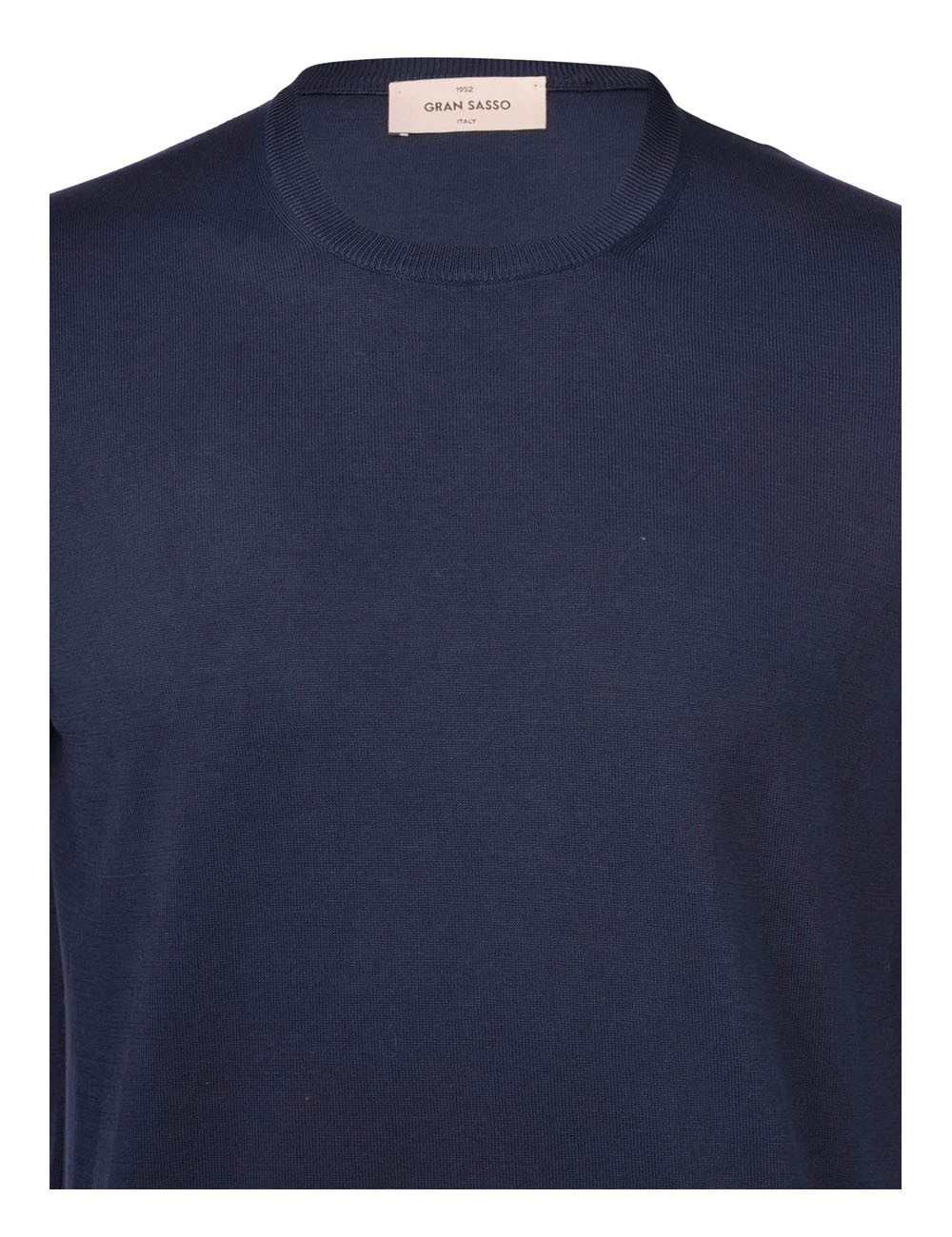 ORGANIC COTTON KNIT T-SHIRT BLUE NAVY