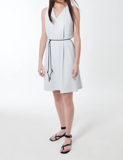 Abito Glassissimo Over V Wom Dress Light Blue