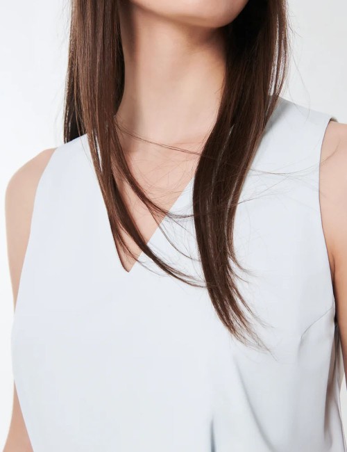 Abito Glassissimo Over V Wom Dress Light Blue