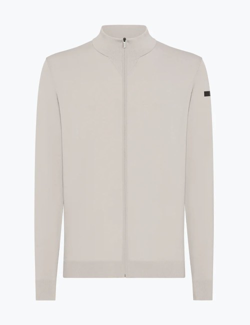 Maglia Maxell Full Zip Knit White Sand