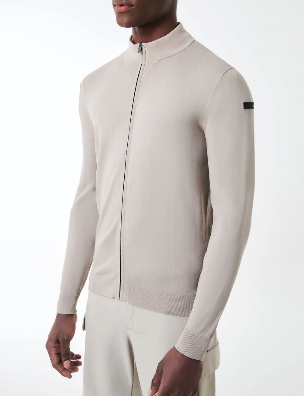 Maglia Maxell Full Zip Knit White Sand