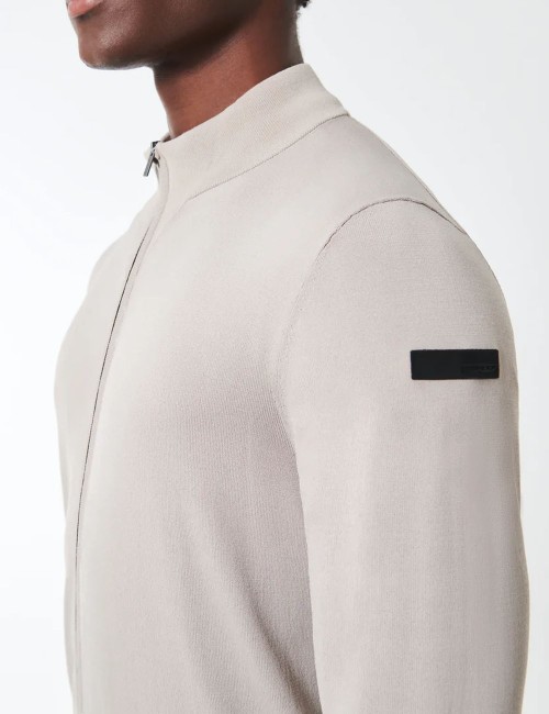 Maglia Maxell Full Zip Knit White Sand