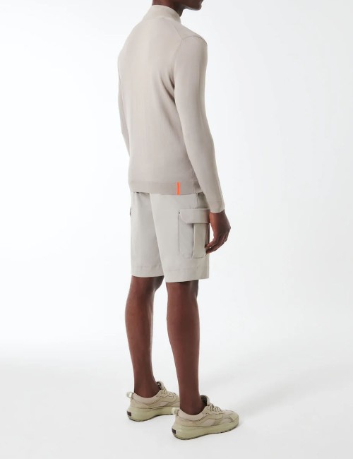 Maglia Maxell Full Zip Knit White Sand
