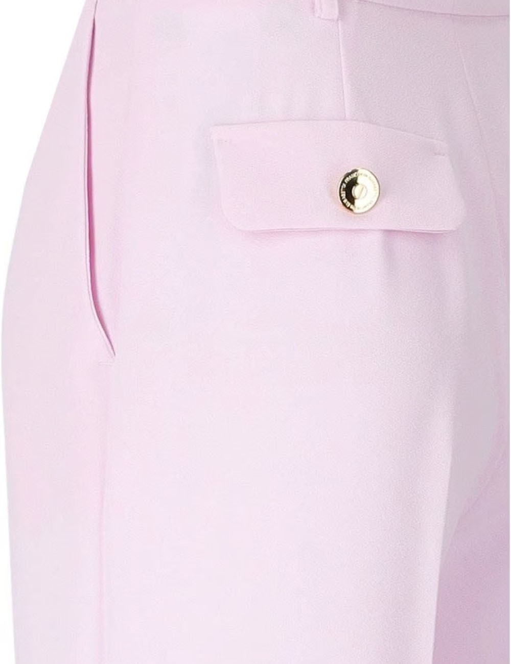Flowing crêpe trousers with golden buttons quartz