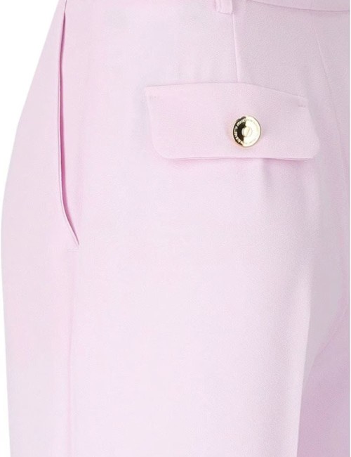 Flowing crêpe trousers with golden buttons quartz