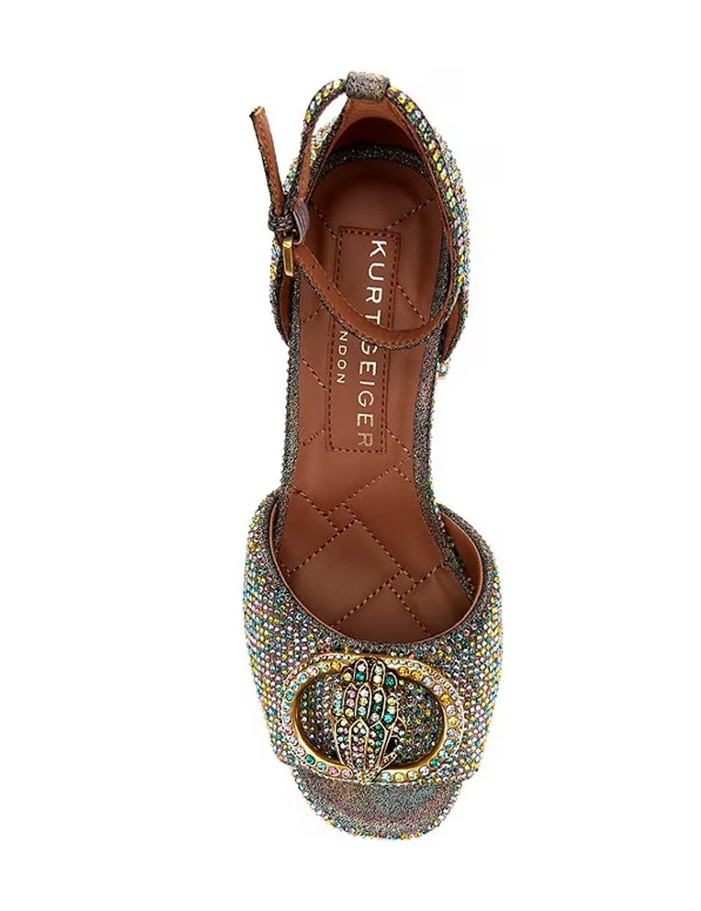 Sandali con plateau Chelsea Glitz con cristalli multicolor