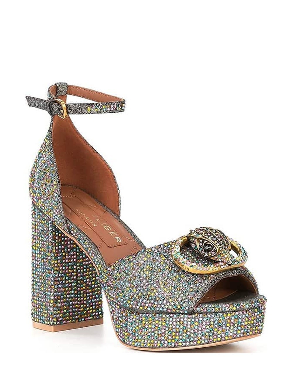 Sandali con plateau Chelsea Glitz con cristalli multicolor