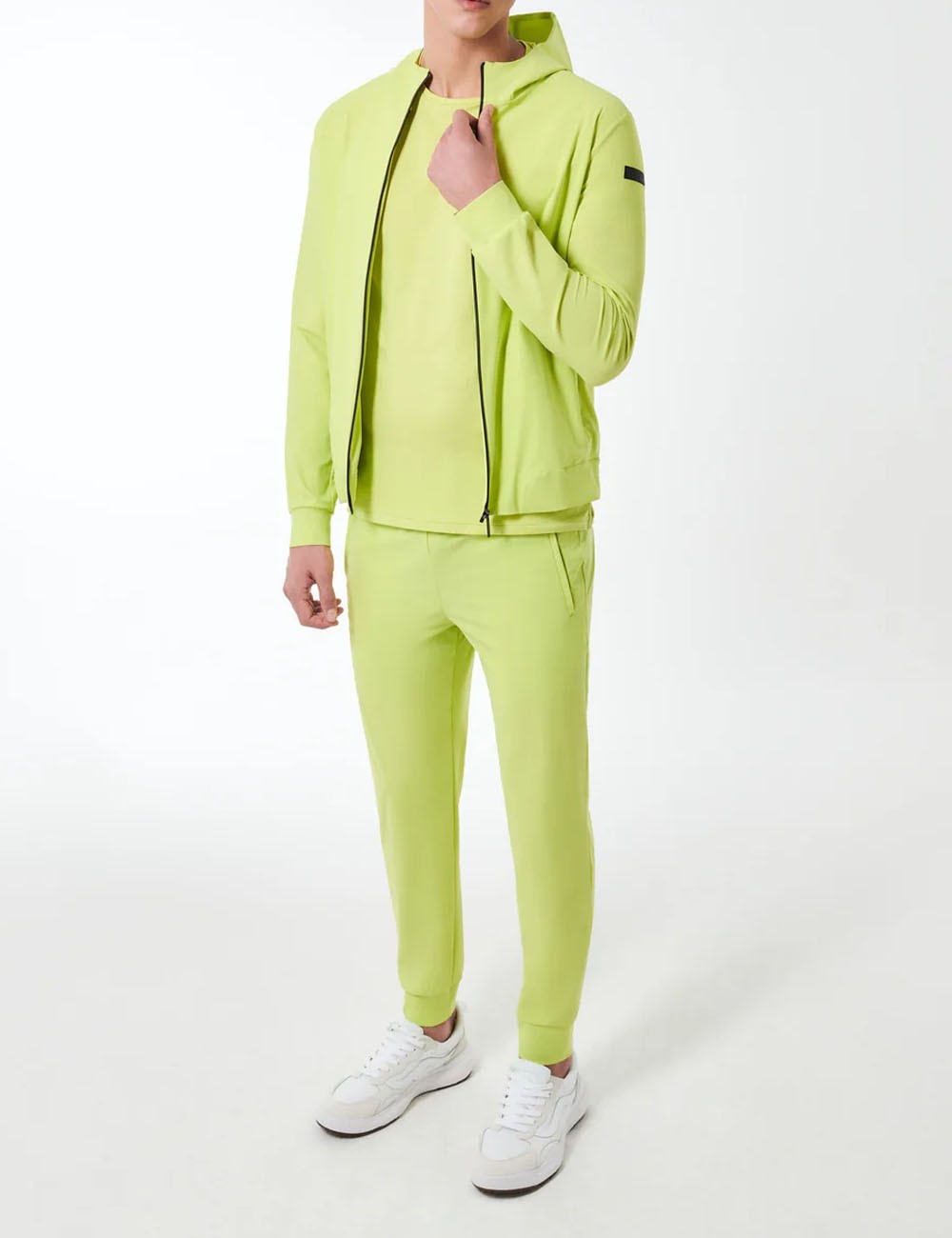 Maglia Surflex Hood Zip Fleece verde prato