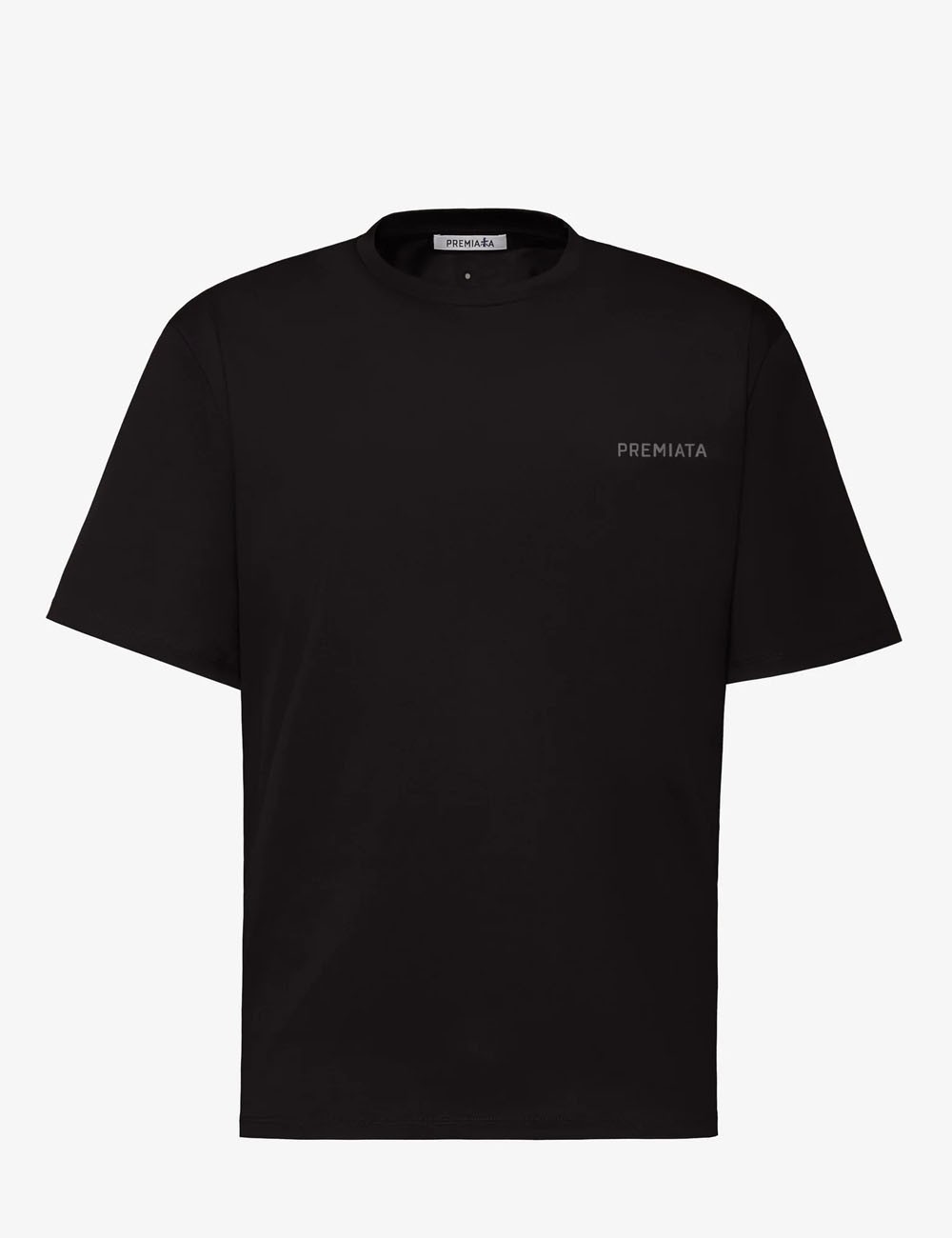 T-Shirt con Spacchi Laterali e Dettagli a Contrasto Nera