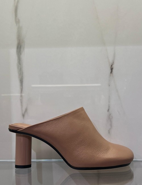 DALI CYLINDER HEEL MULE NUDE