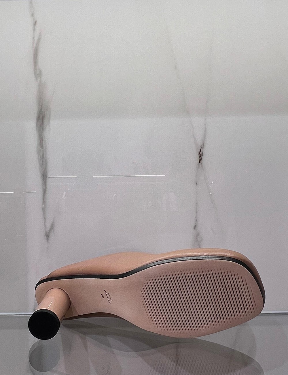 DALI CYLINDER HEEL MULE NUDE