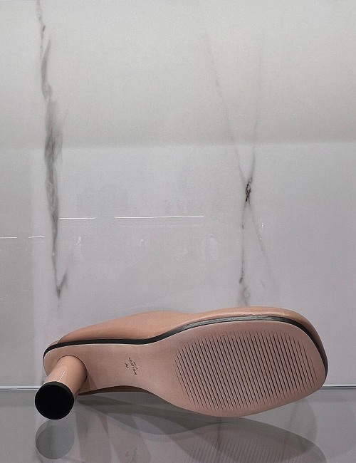 DALI CYLINDER HEEL MULE NUDE