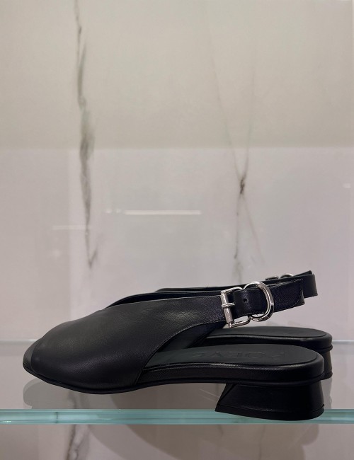 Sandali Christin in nappa neri