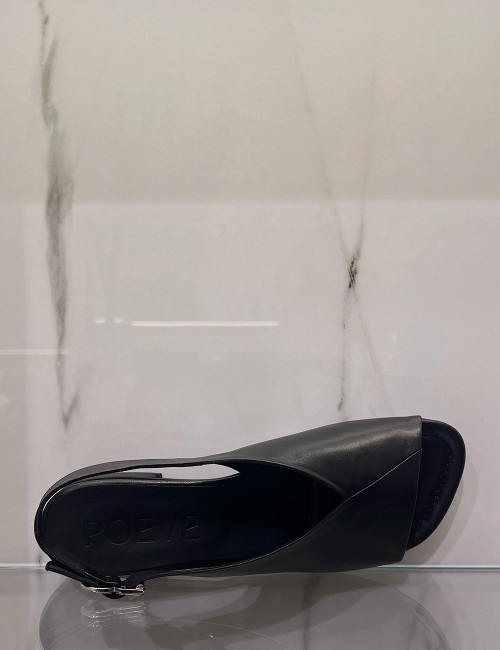 Sandali Christin in nappa neri