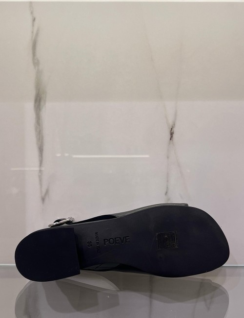 Sandali Christin in nappa neri