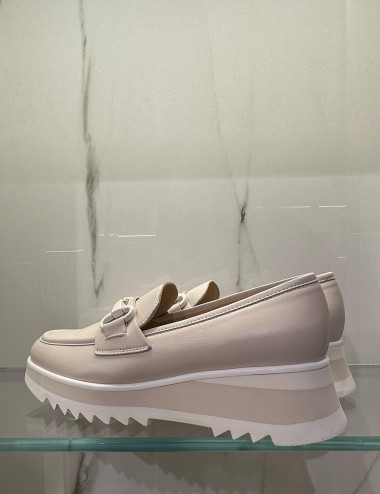 Mocassino alto beige
