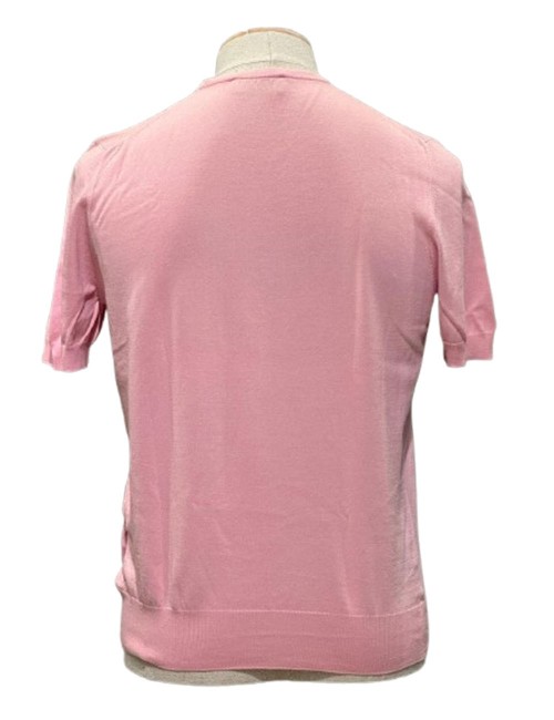 T-SHIRT IN MAGLIA COTONE ORGANICO ROSA