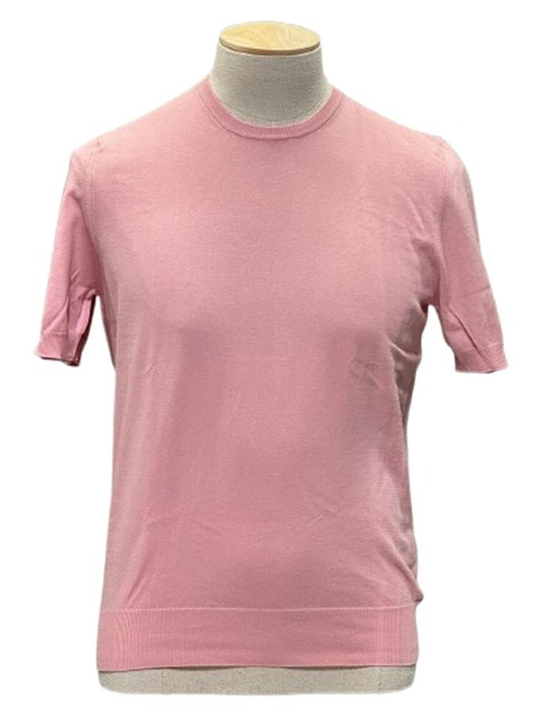 T-SHIRT IN MAGLIA COTONE ORGANICO ROSA