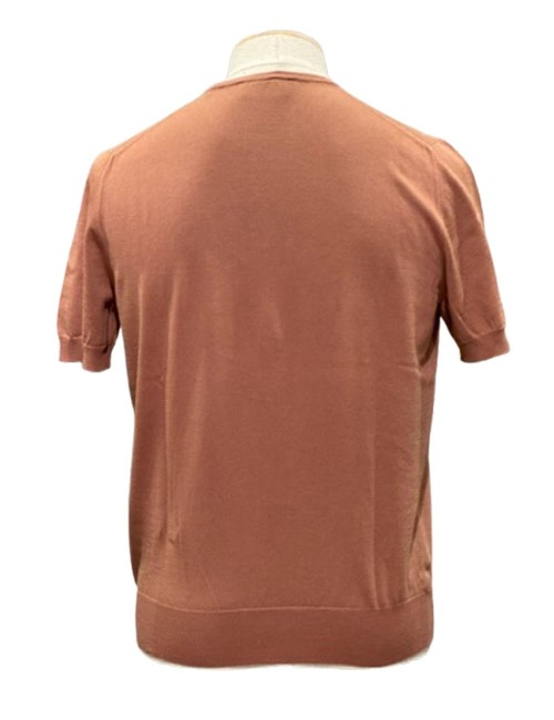 ORGANIC COTTON KNIT T-SHIRT BROWN
