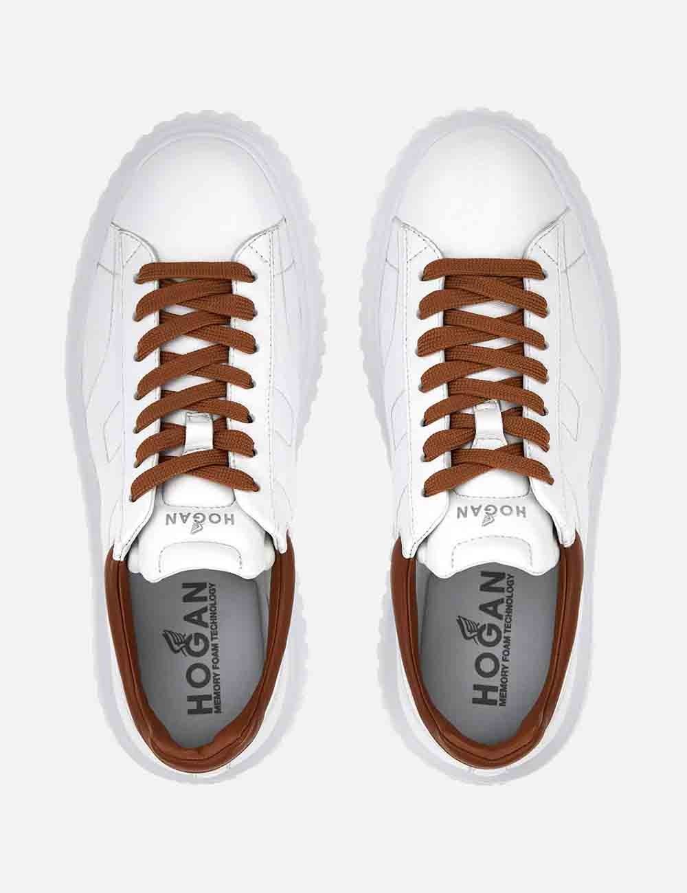 Sneakers H-Stripes Bianco Beige