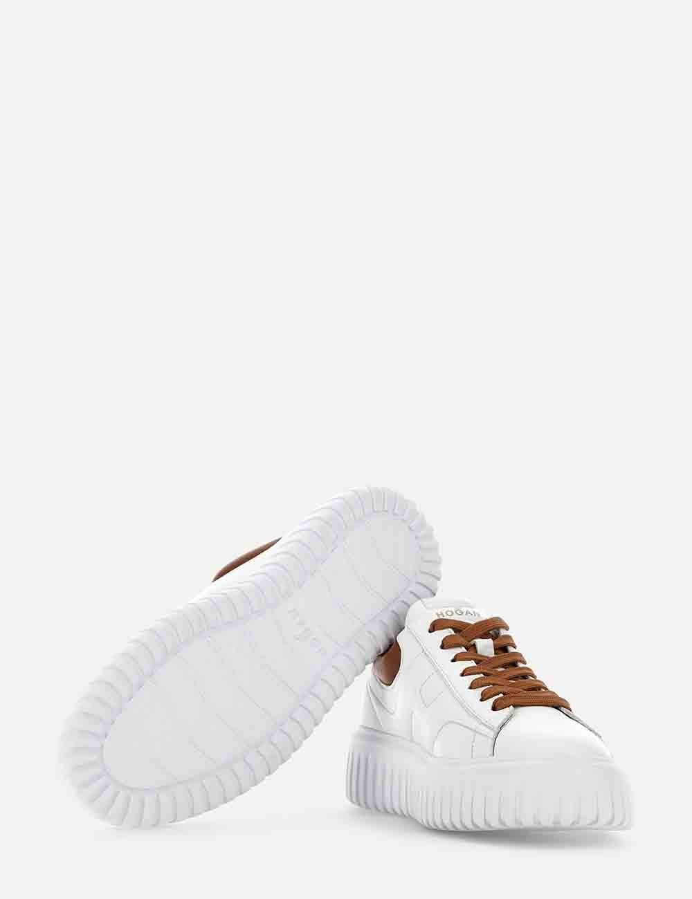 Sneakers H-Stripes Bianco Beige