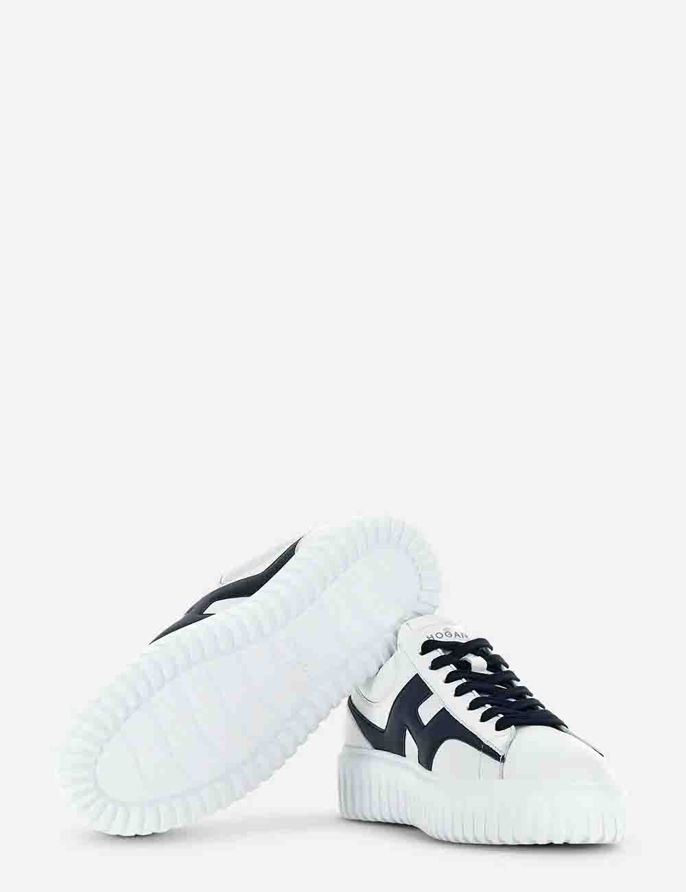 Sneakers H-Stripes Bianco Blu