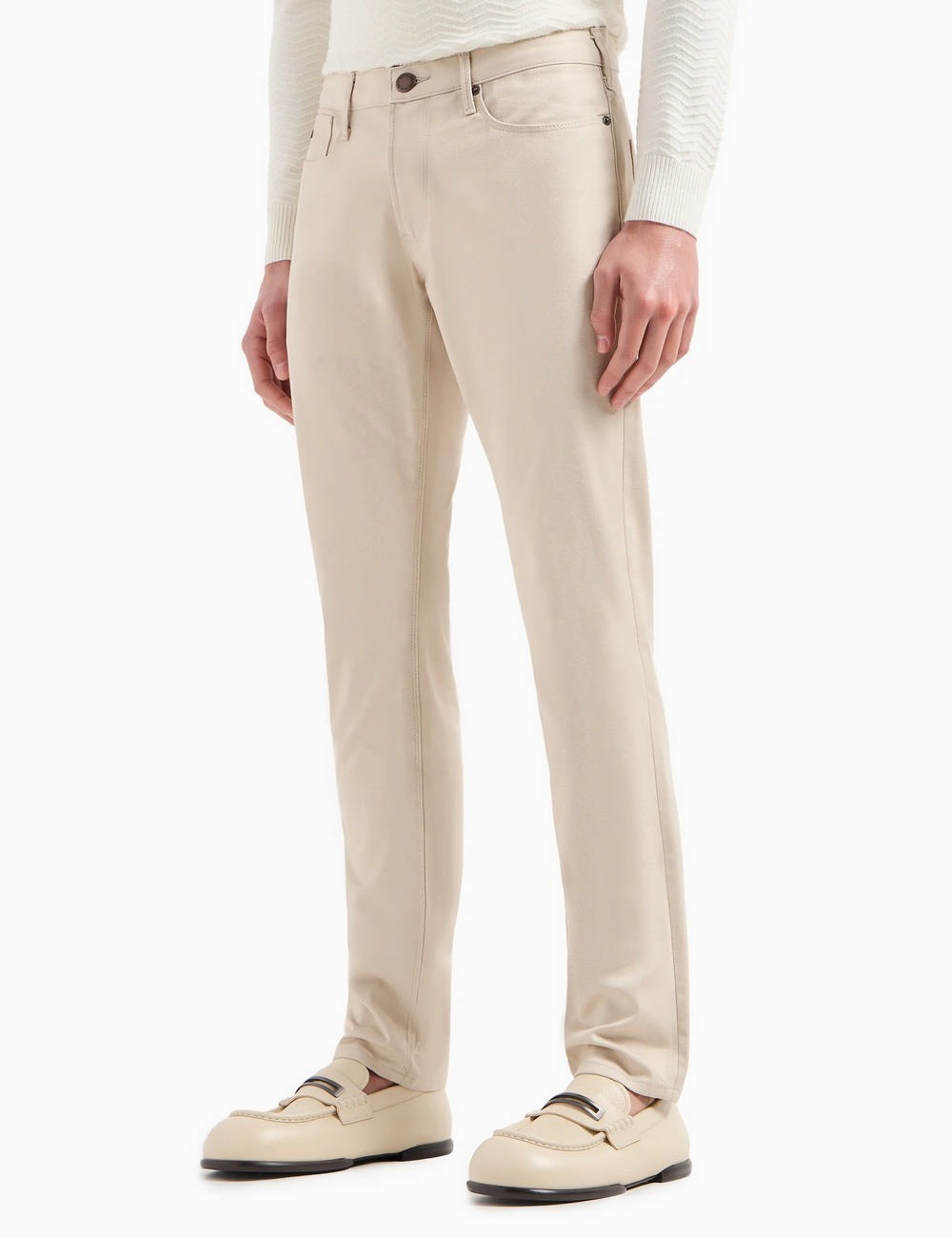 Pantaloni J06 slim fit in twill stretch beige