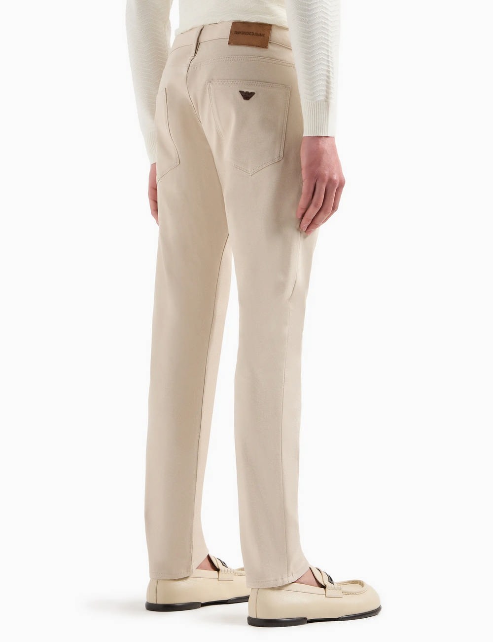 Pantaloni J06 slim fit in twill stretch beige