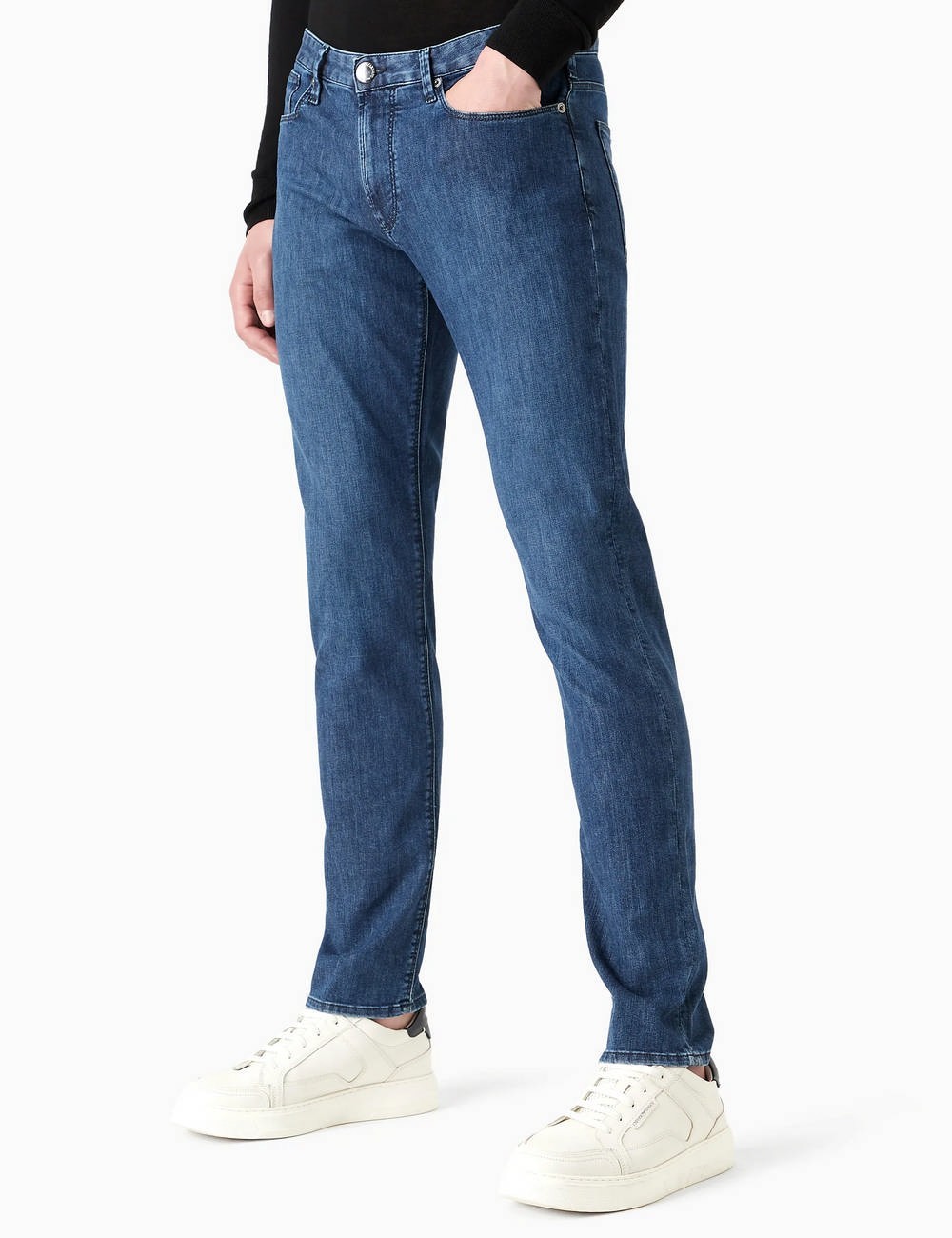 Pantaloni J06 slim fit in twill stretch DENIM BLU CH