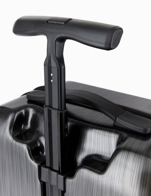 Trolley cabina in ABS con maxi aquila a rilievo Grigio