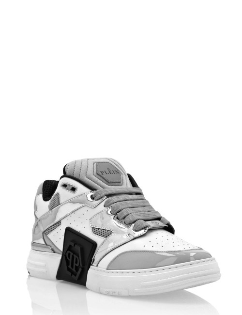MIX LEATHER LO-TOP SNEAKERS
