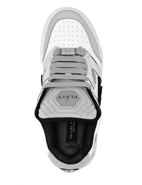MIX LEATHER LO-TOP SNEAKERS