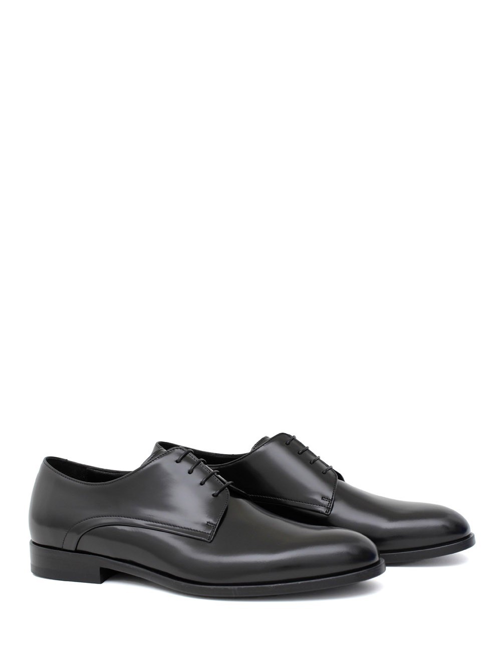 Scarpa con lacci in pelle nera time