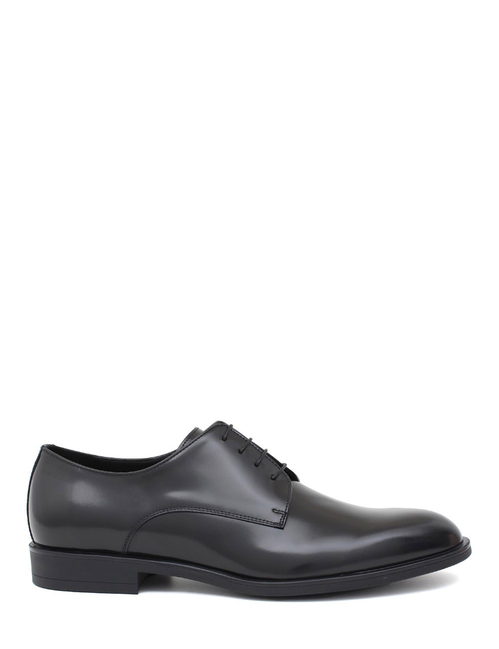 Scarpa con lacci in pelle nera time