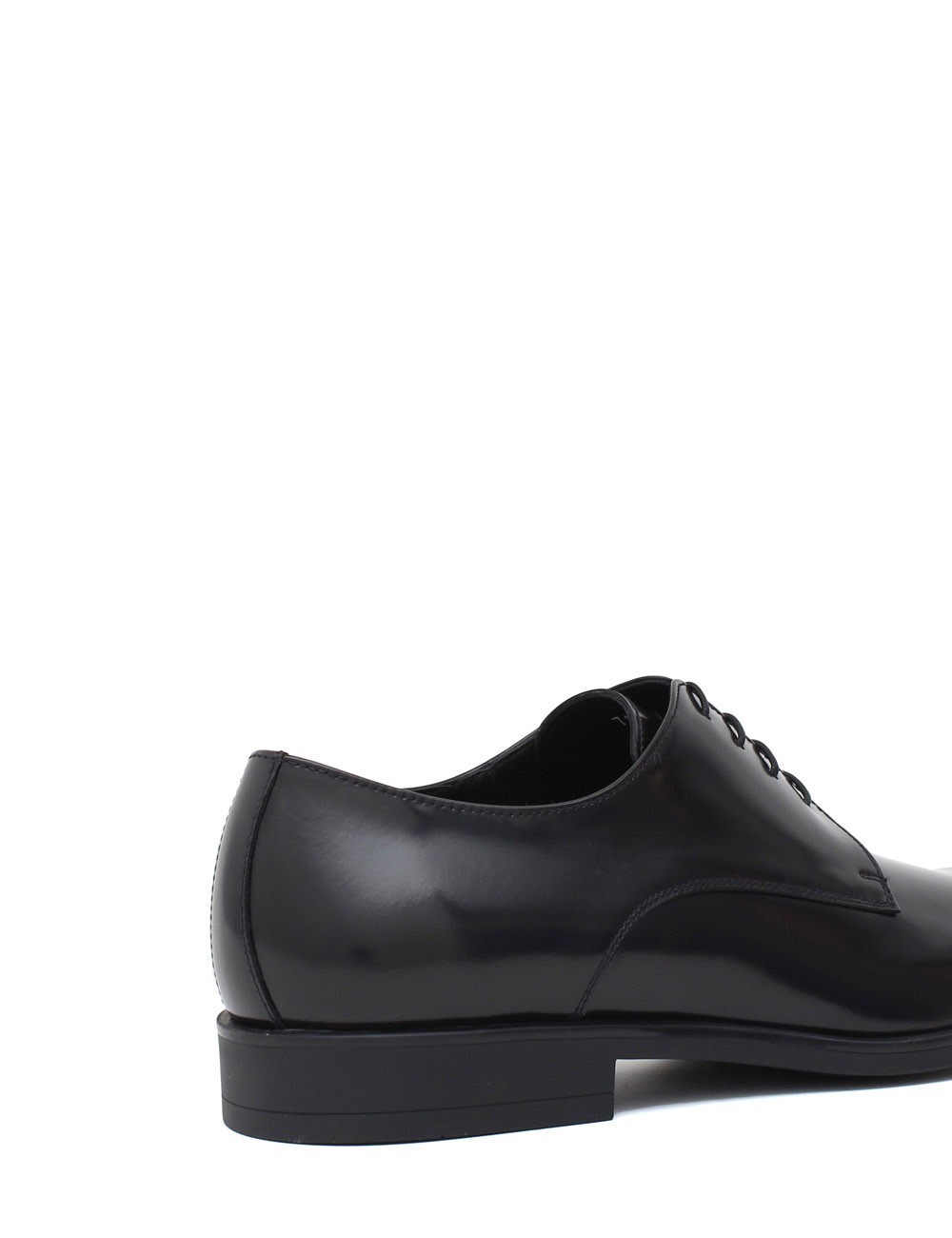 Scarpa con lacci in pelle nera time