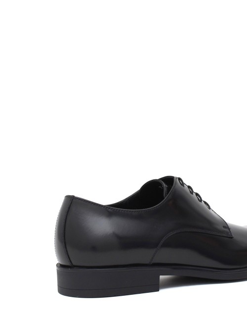 Scarpa con lacci in pelle nera time