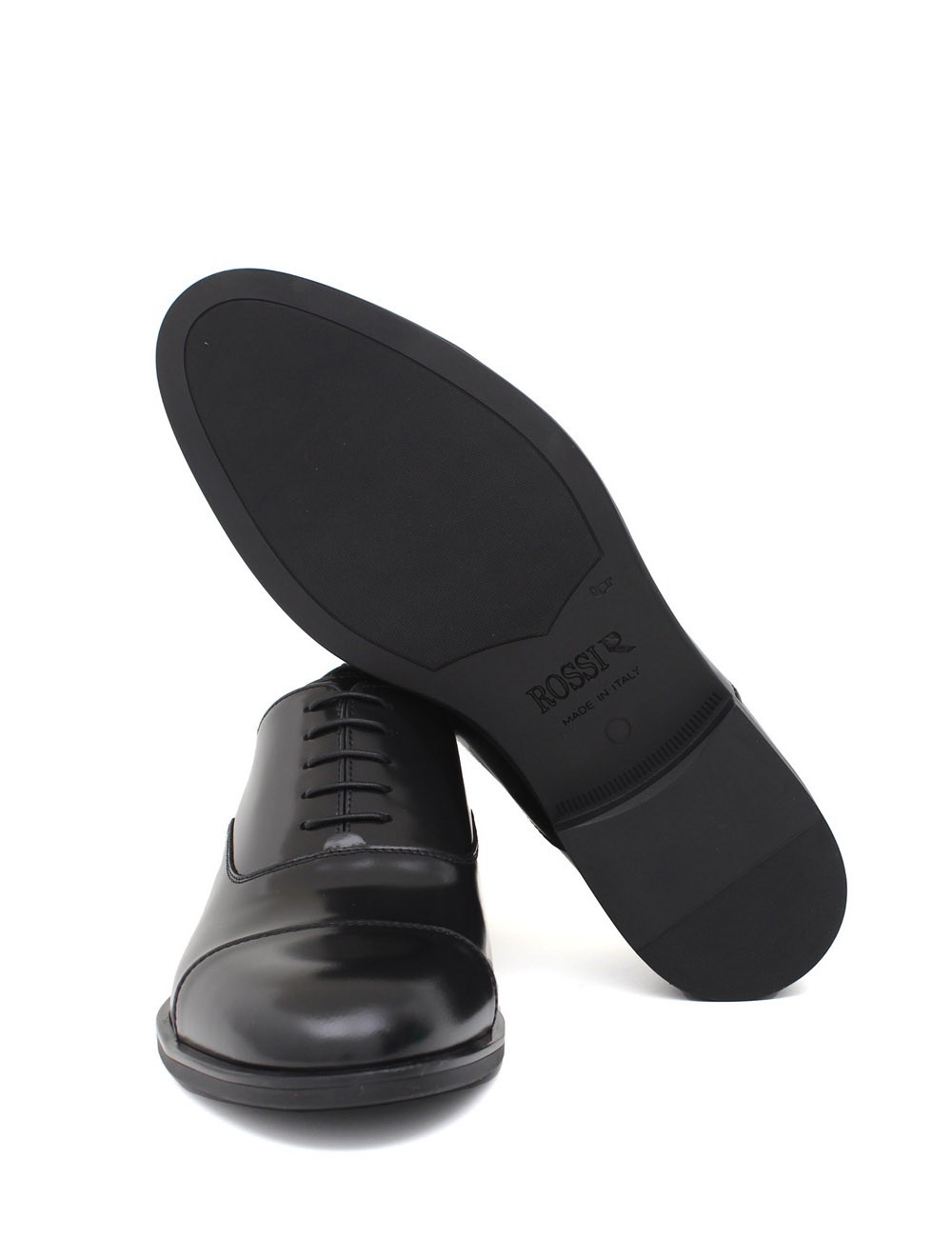 Scarpa con lacci in pelle nera time