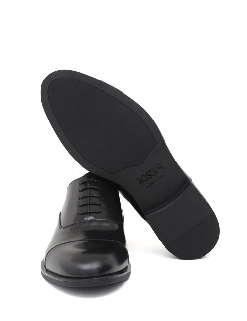 Scarpa con lacci in pelle nera time