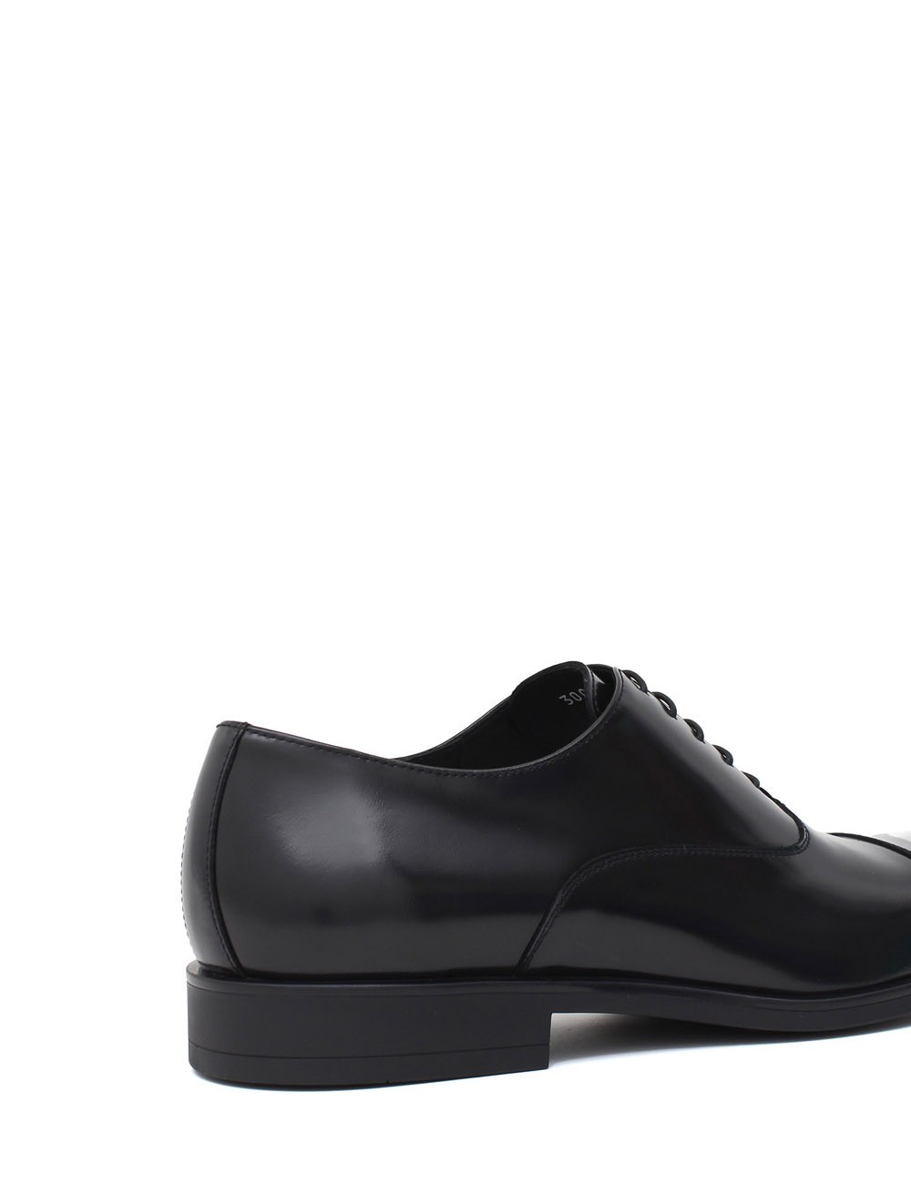 Scarpa con lacci in pelle nera time
