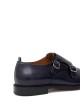 Mocassini Monkstrap in pelle blu chelsea