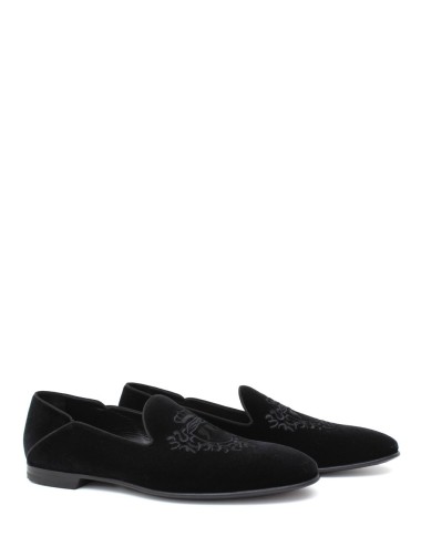 Mocassino in velluto Dragon nero