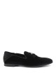Mocassino in velluto Dragon nero con nappine