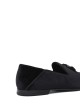 Mocassino in velluto Dragon nero con nappine