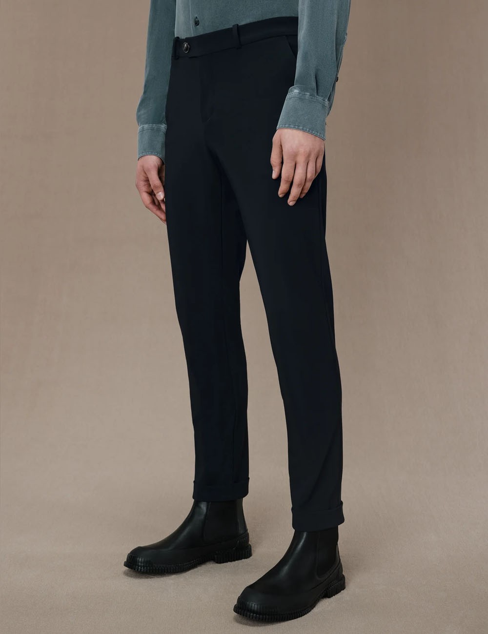 Pantalone invernale Chino blu nero