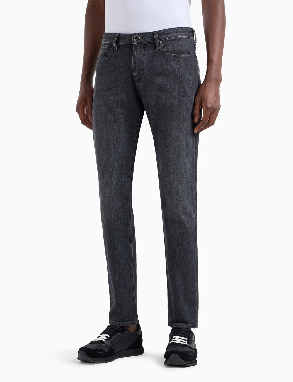 Jeans J06 slim fit in comfort denim 10 oz twill melange nero md