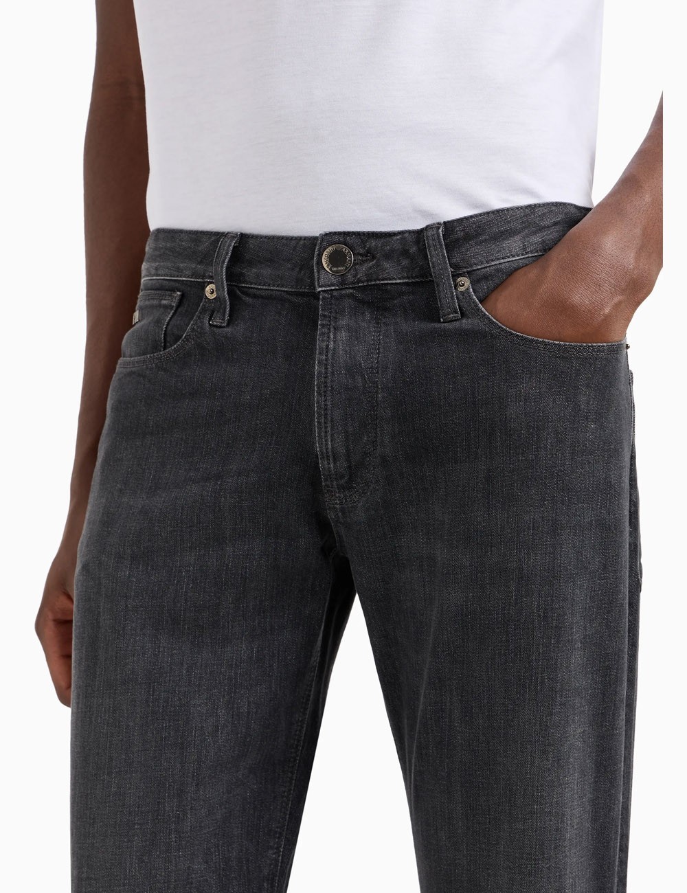 Jeans J06 slim fit in comfort denim 10 oz twill melange nero md