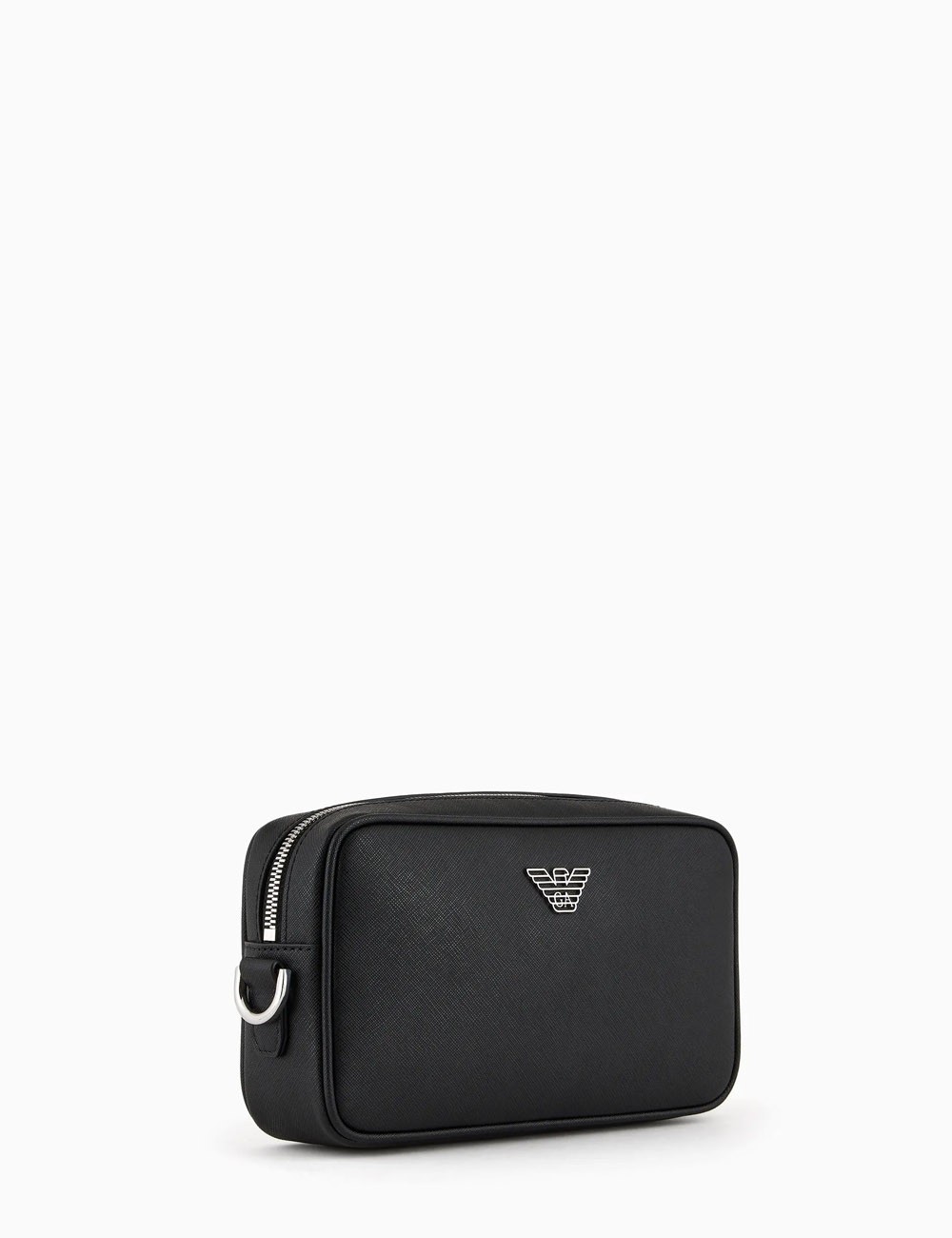 Beauty in pelle rigenerata saffiano placchetta aquila ASV nero